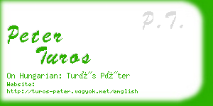 peter turos business card